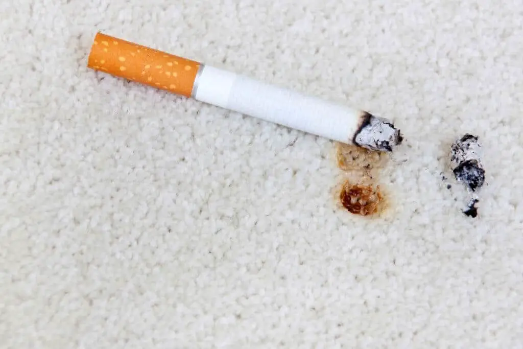 how to fix cigarette burns in carpet