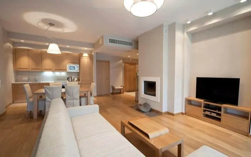 living room with hardwood floor