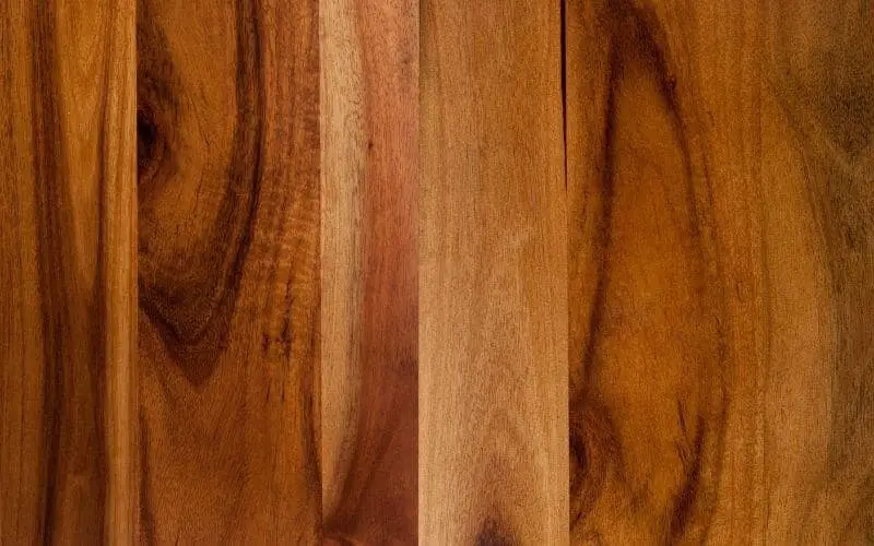 polished acacia wood