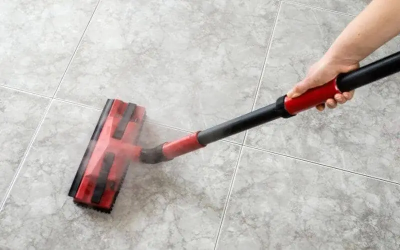 steam cleaning concrete floor