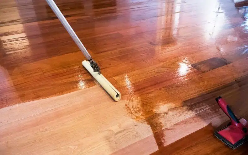 refinishing wood floor in house