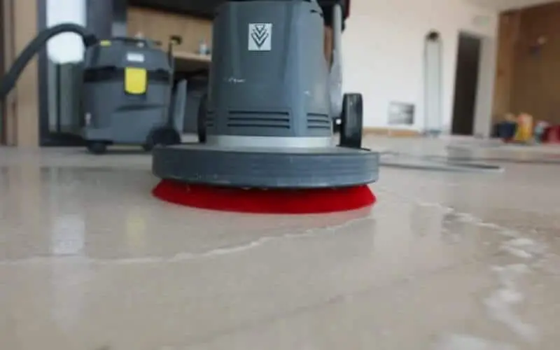 cleaning rough concrete floor