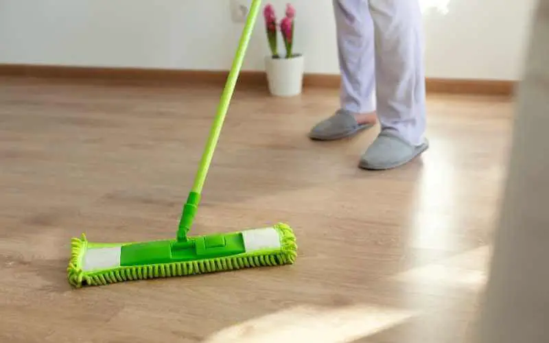 mopping laminate floor