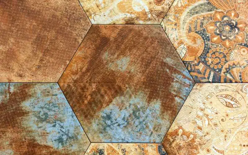 rusted tile floor