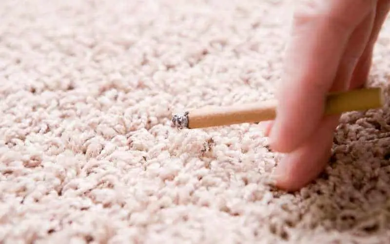how to fix burnt carpet